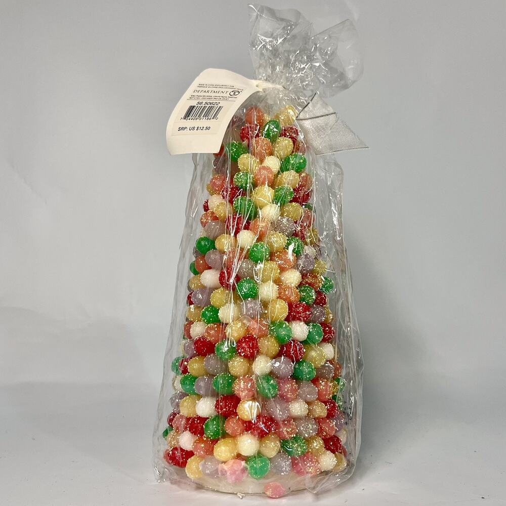 NEW Dept 56 Candy Glitter Gumdrop Tree Christmas Wax Candle 9 inch Colorful